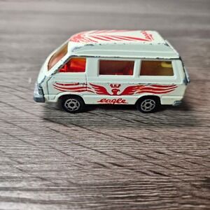 Vintage Majorette Toyota Lite Ace Van White Red Eagle Diecast Made in France